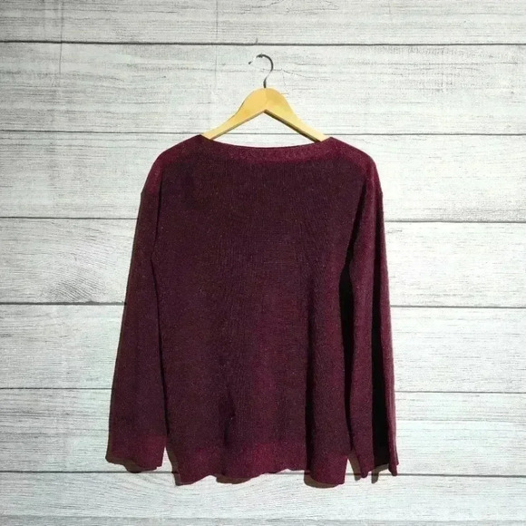 Michael Kors Tops - Michael Kors Shimmery Burgundy Top Size S